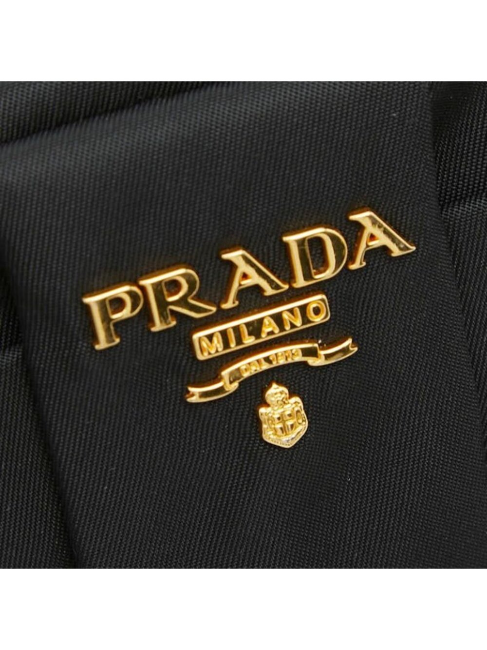 Prada Ribbon Logo Pouch Black Nylon - Picture 8 of 10
